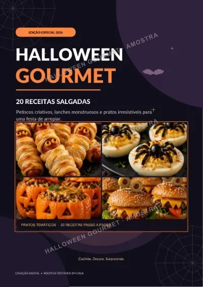 Capa do e-book Halloween Gourmet: 20 receitas salgadas